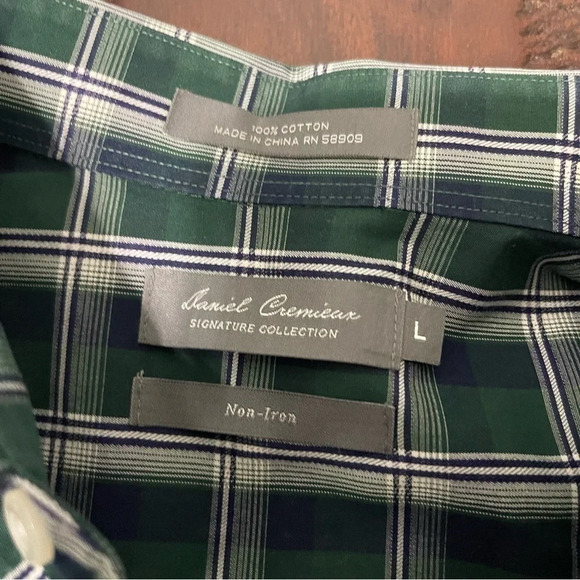 Daniel Cremieux Signature Collection Long Sleeve Button Down Men’s Large Green - Picture 3 of 6